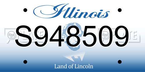 S948509 Illinois License Plate