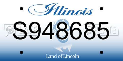 S948685 Illinois License Plate