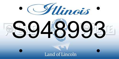 S948993 Illinois License Plate