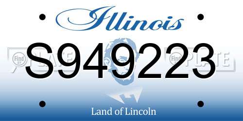 S949223 Illinois License Plate