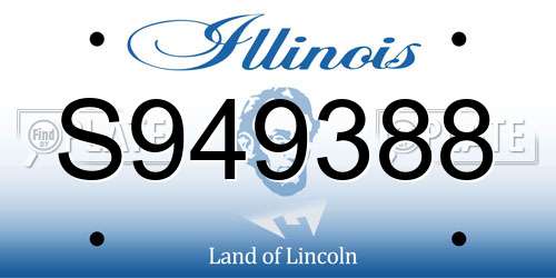 S949388 Illinois License Plate