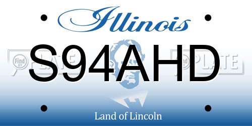 S94AHD Illinois License Plate