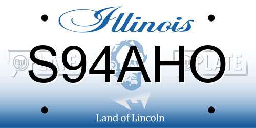 S94AHO Illinois License Plate