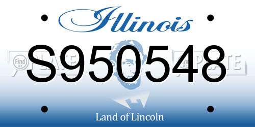 S950548 Illinois License Plate