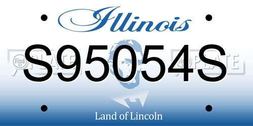 S95054S Illinois License Plate