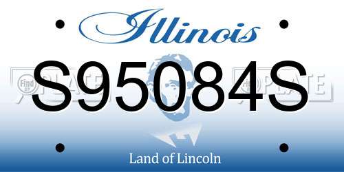S95084S Illinois License Plate