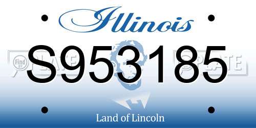 S953185 Illinois License Plate