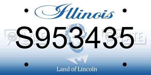 S953435 Illinois License Plate