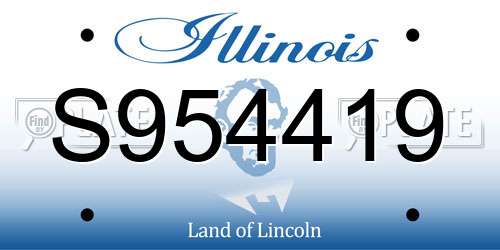 S954419 Illinois License Plate