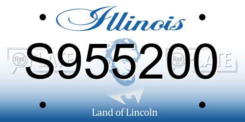 S955200 Illinois License Plate