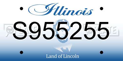 S955255 Illinois License Plate