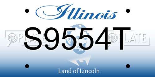 S9554T Illinois License Plate