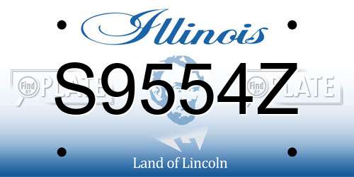 S9554Z Illinois License Plate