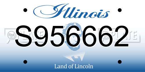 S956662 Illinois License Plate