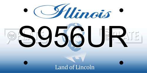 S956UR Illinois License Plate