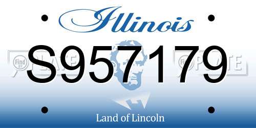 S957179 Illinois License Plate