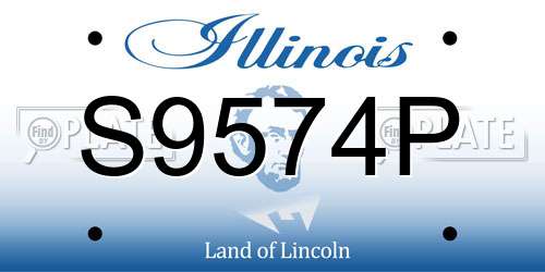 S9574P Illinois License Plate