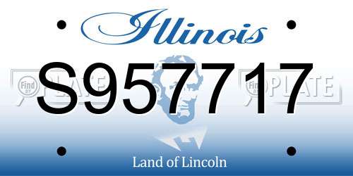 S957717 Illinois License Plate