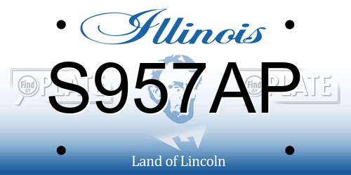 S957AP Illinois License Plate