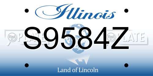 S9584Z Illinois License Plate