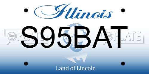 S95BAT Illinois License Plate