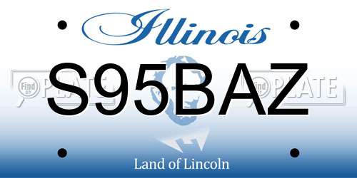 S95BAZ Illinois License Plate