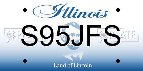 S95JFS Illinois License Plate