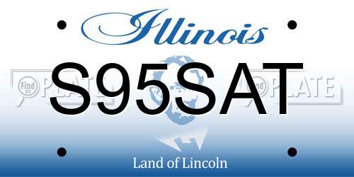 S95SAT Illinois License Plate
