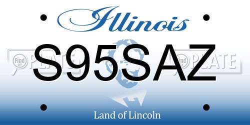 S95SAZ Illinois License Plate