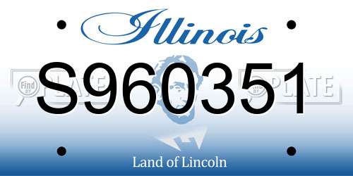 S960351 Illinois License Plate