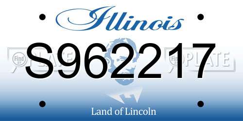 S962217 Illinois License Plate