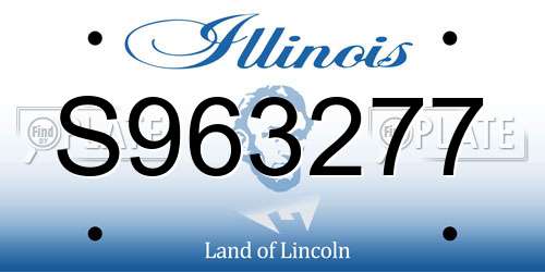 S963277 Illinois License Plate