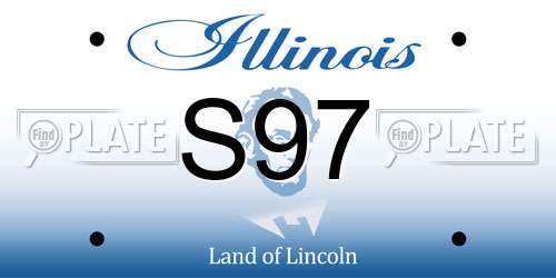 S97 Illinois License Plate