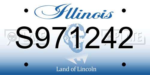 S971242 Illinois License Plate