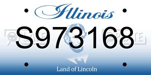 S973168 Illinois License Plate