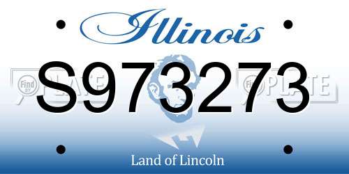S973273 Illinois License Plate