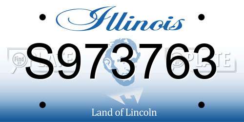 S973763 Illinois License Plate
