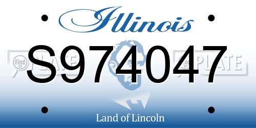S974047 Illinois License Plate