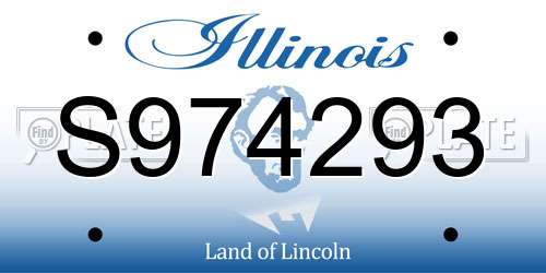 S974293 Illinois License Plate