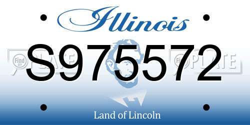 S975572 Illinois License Plate