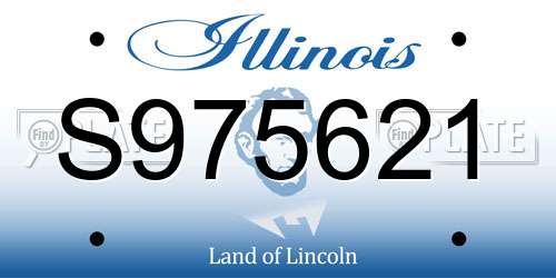 S975621 Illinois License Plate