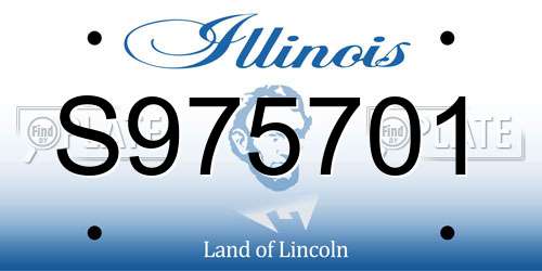 S975701 Illinois License Plate