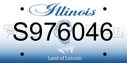 S976046 Illinois License Plate