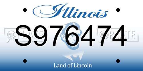 S976474 Illinois License Plate