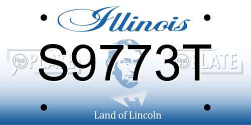 S9773T Illinois License Plate