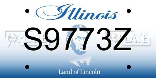 S9773Z Illinois License Plate