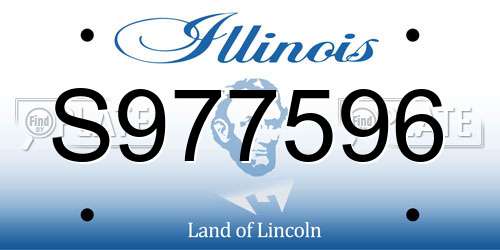 S977596 Illinois License Plate