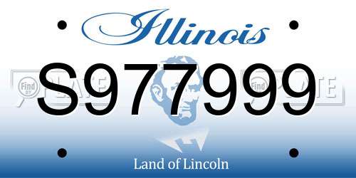 S977999 Illinois License Plate