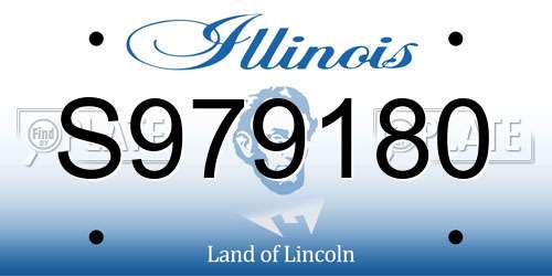 S979180 Illinois License Plate