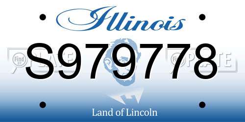 S979778 Illinois License Plate